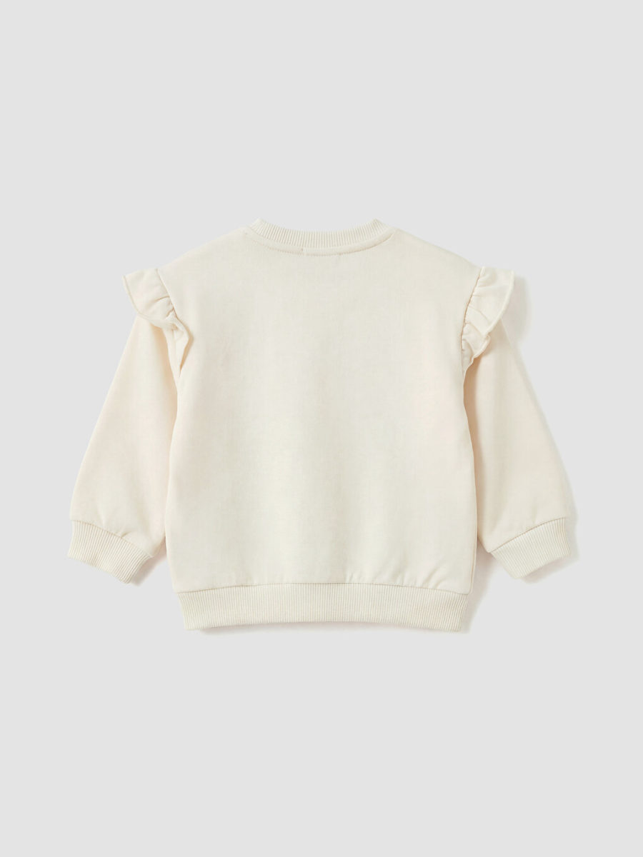 Printed Sweatshirt and Leggings - Light Beige
