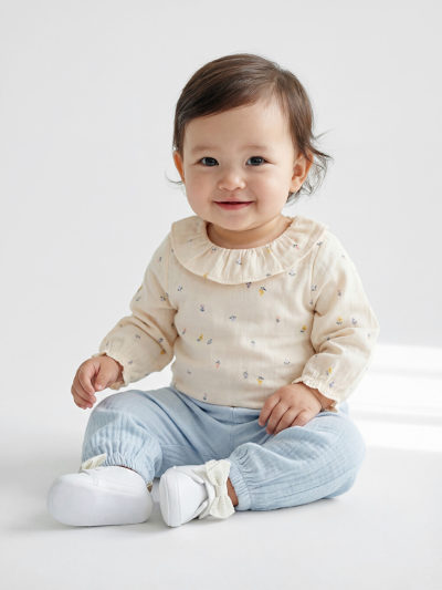 Peter Pan Collar Sweatshirt and Jogger Pants