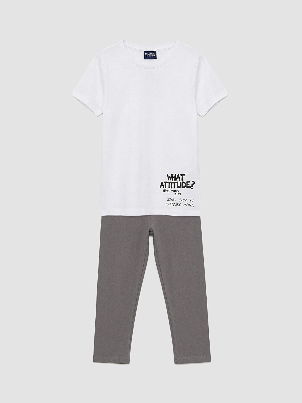Printed Crew Neck T-Shirt and Leggings for Children