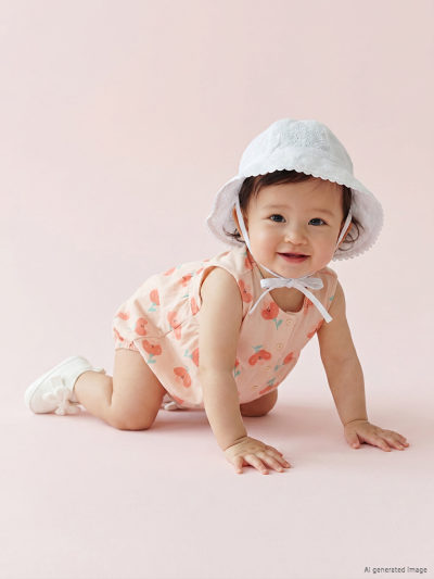 Crew Neck Printed Cotton Jumpsuit