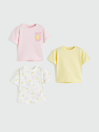 Crew Neck Printed T-Shirt 3-Pack