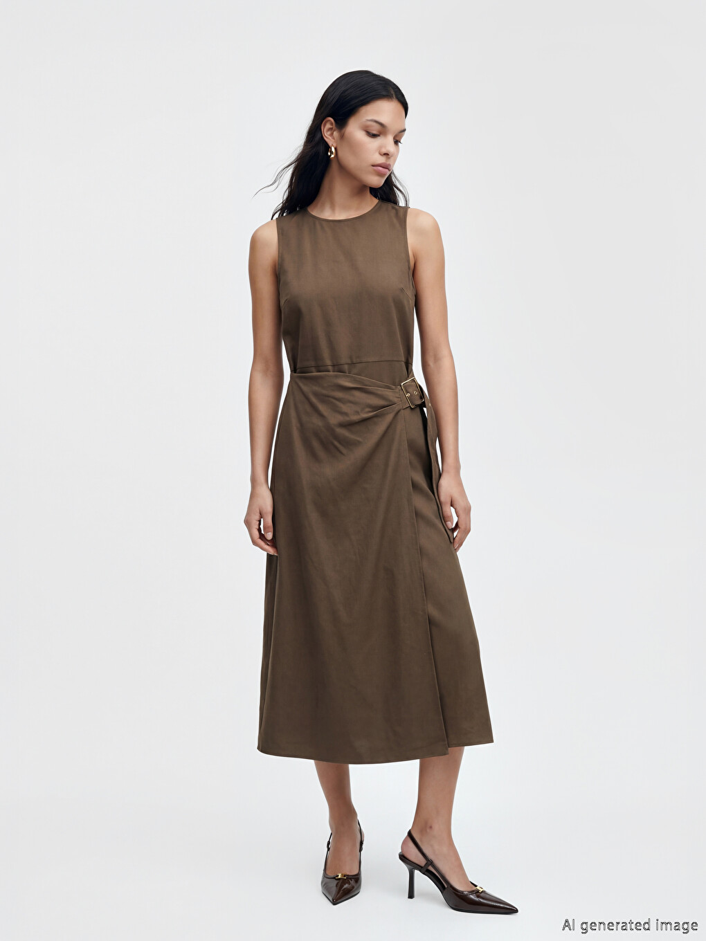 Collared Belted Dress