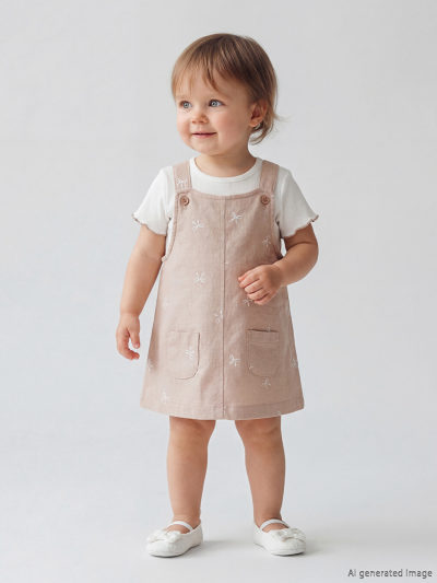Crew Neck Dress and Blouse