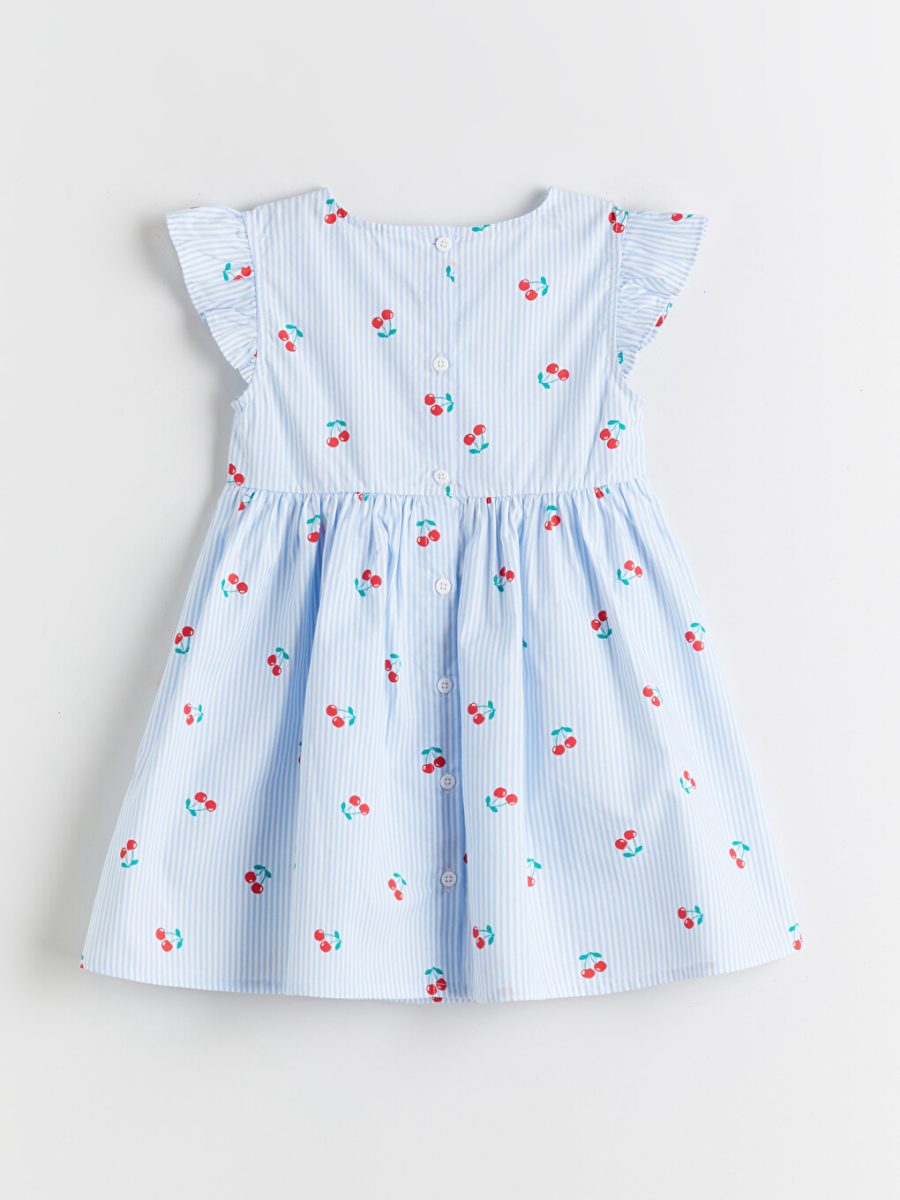 Crew Neck Poplin Dress