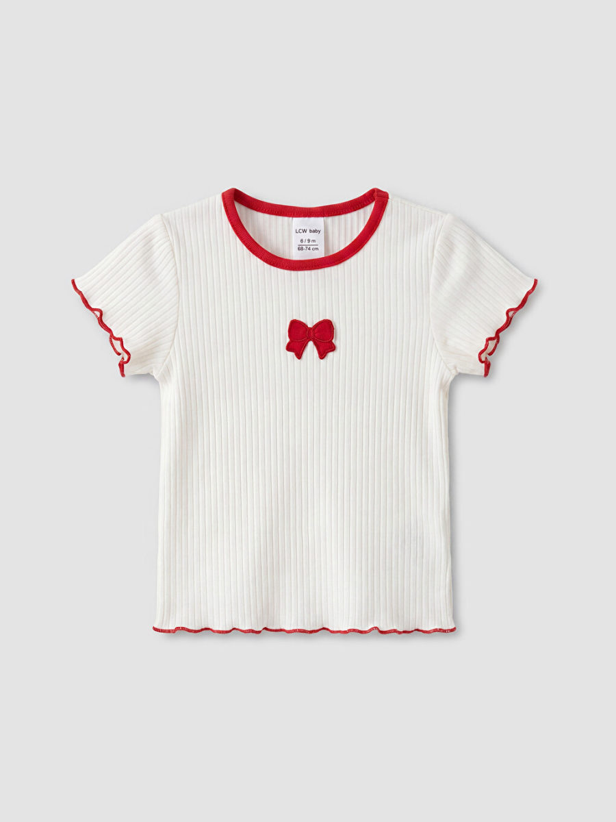 Bow Detail Two-Piece Set - Cream