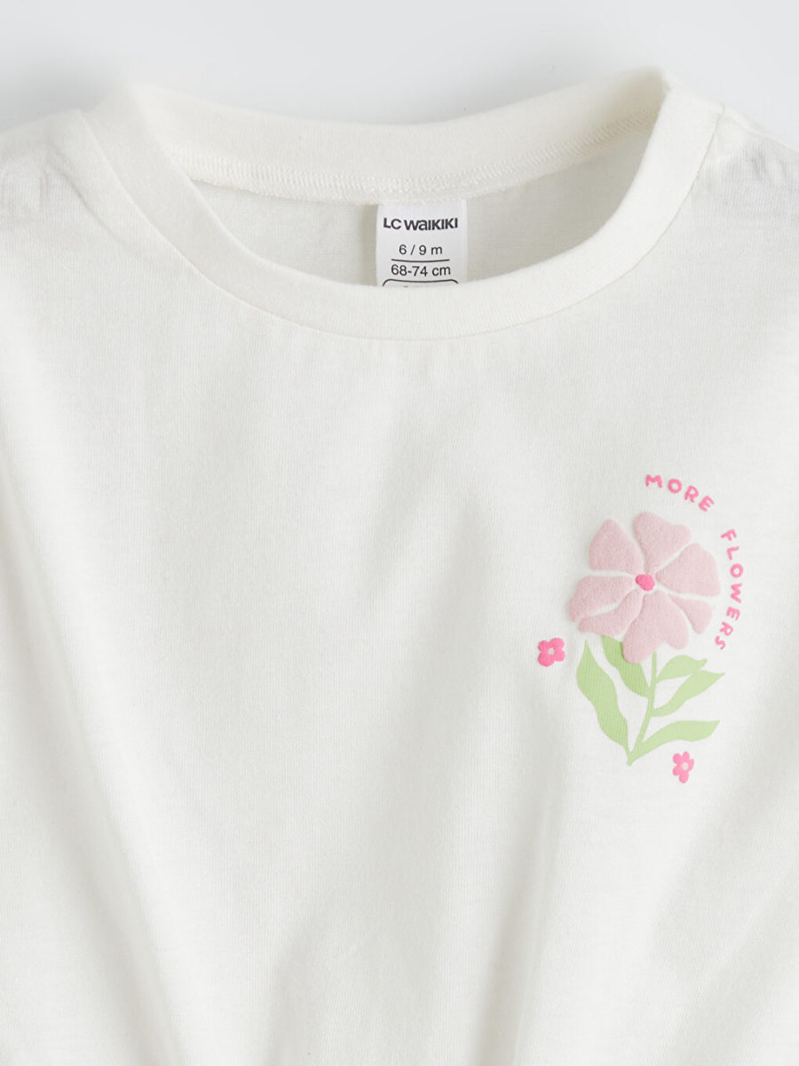 Floral Print Two-Piece Set - Off-White