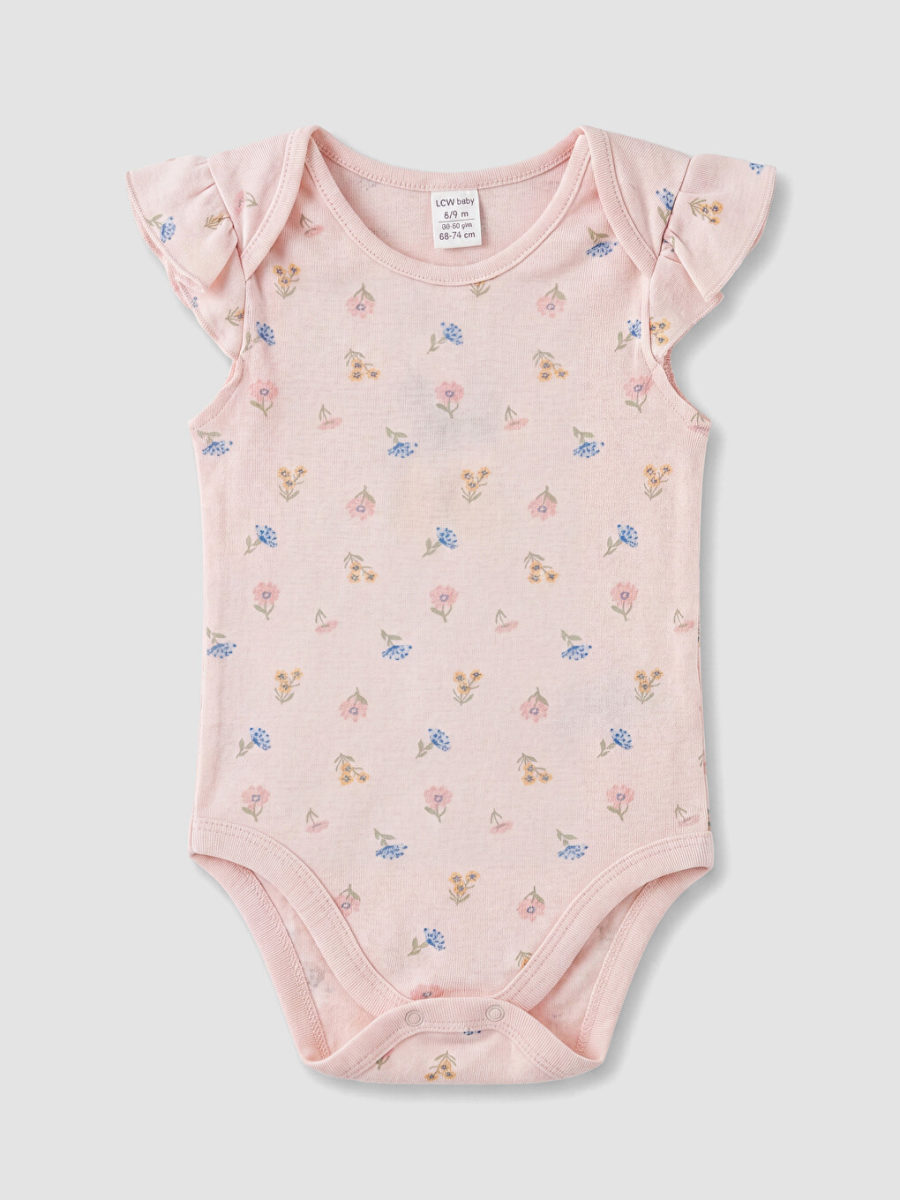 Floral Print Two-Piece Set - Light Pink