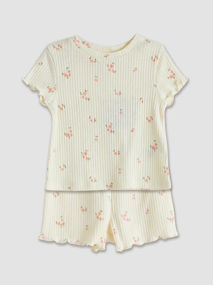 Floral Pattern Shorts and Top