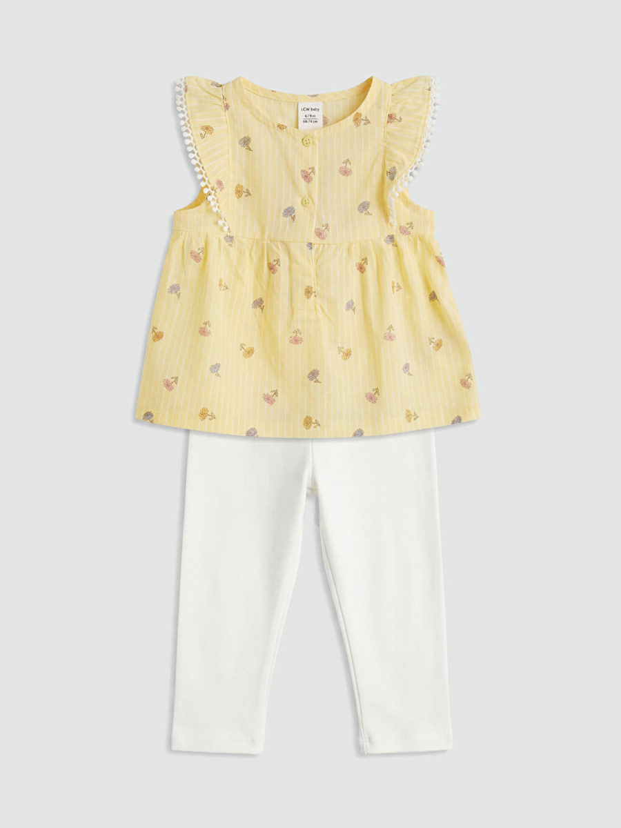 Floral Pattern Two-Piece Set
