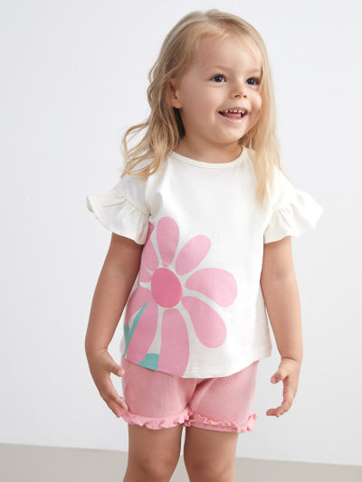 Floral Blouse and Shorts, 2-Pack