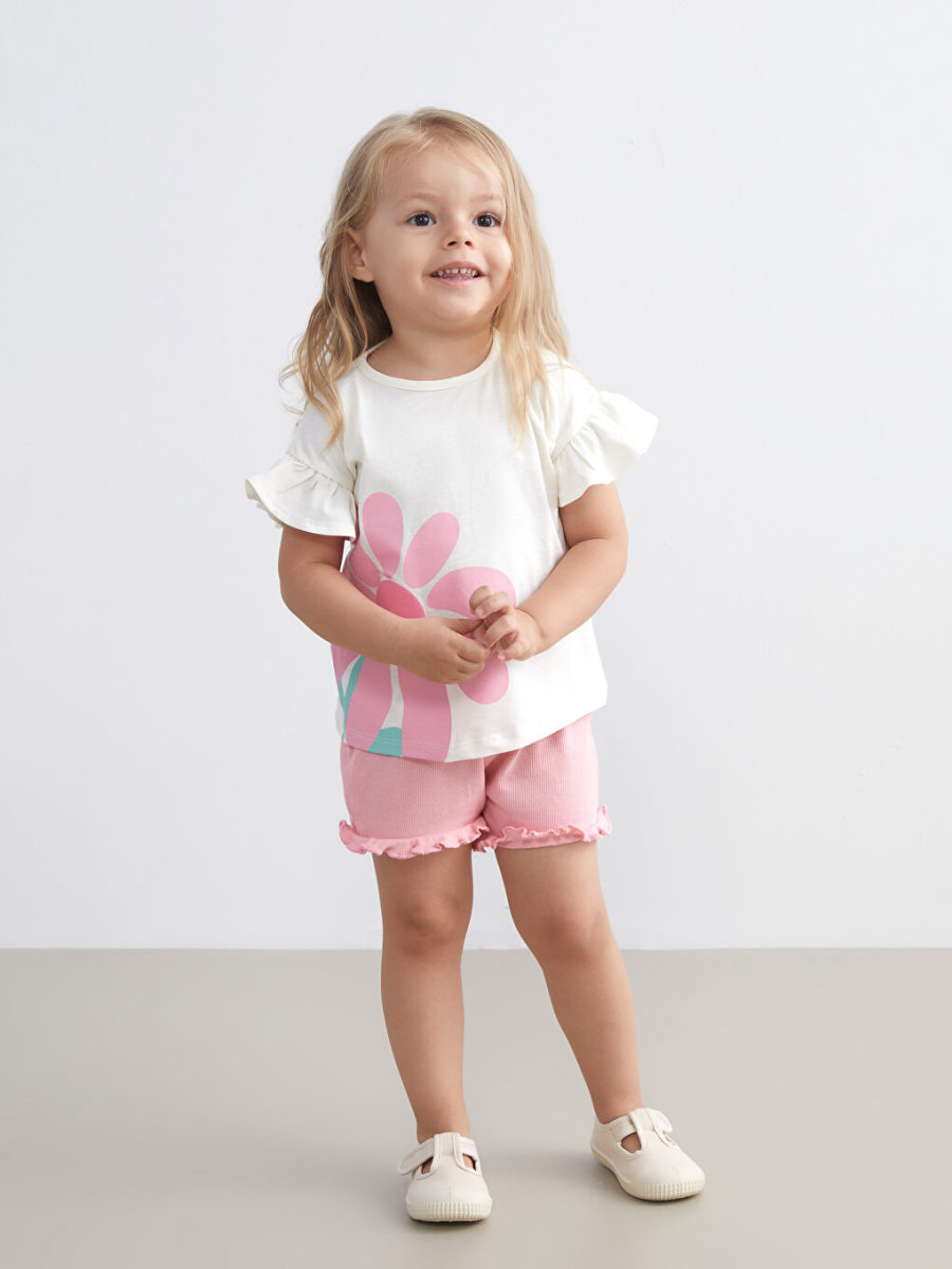 Floral Blouse and Shorts, 2-Pack