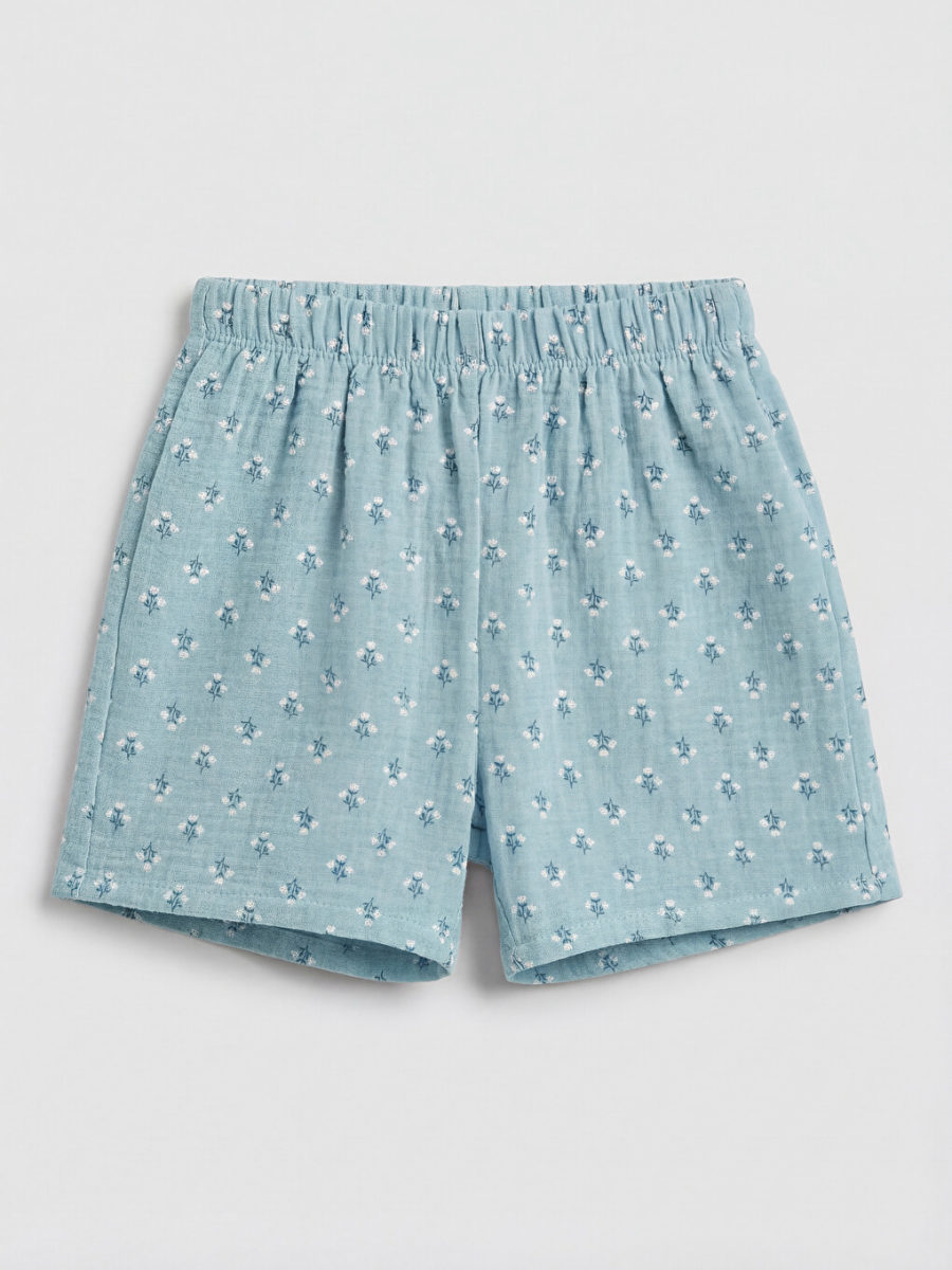 Floral Muslin Shirt and Shorts