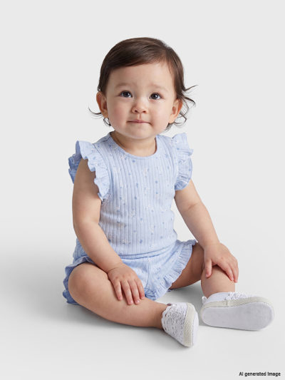 Floral Short Set - Light Blue
