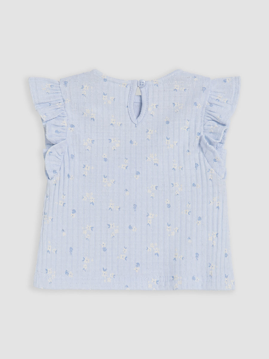 Floral Short Set - Light Blue
