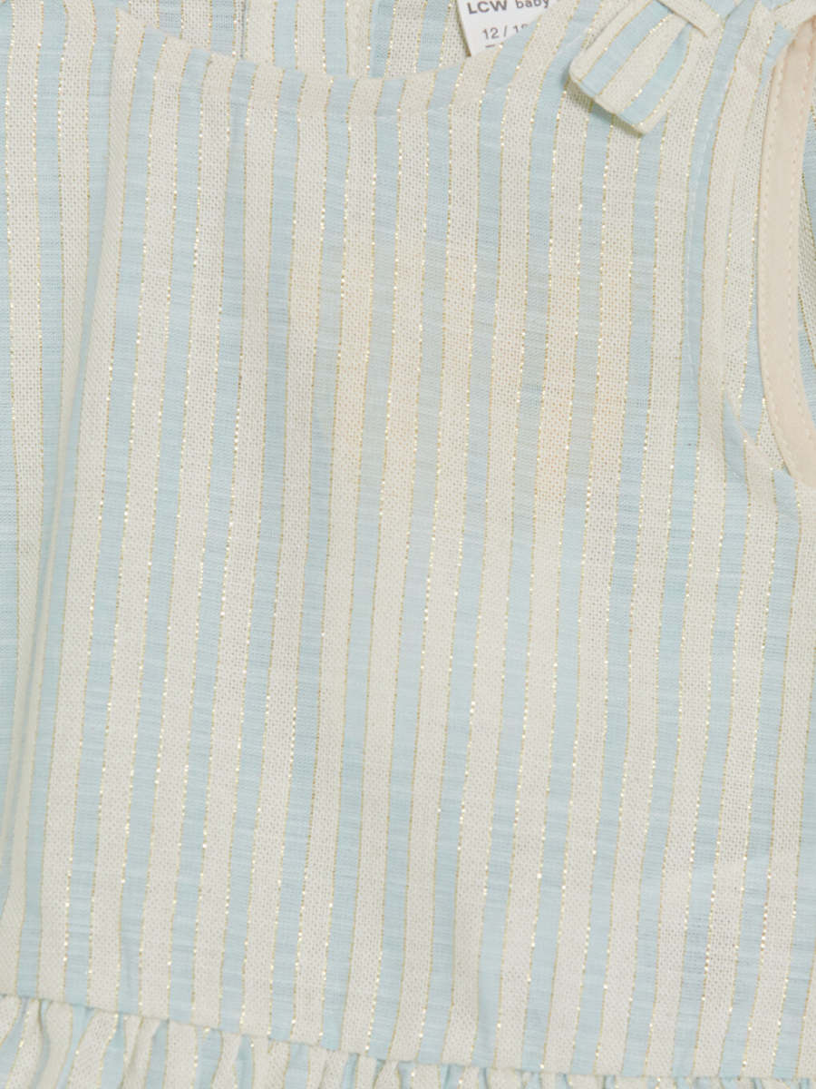 Striped Short Set - Soft Blue