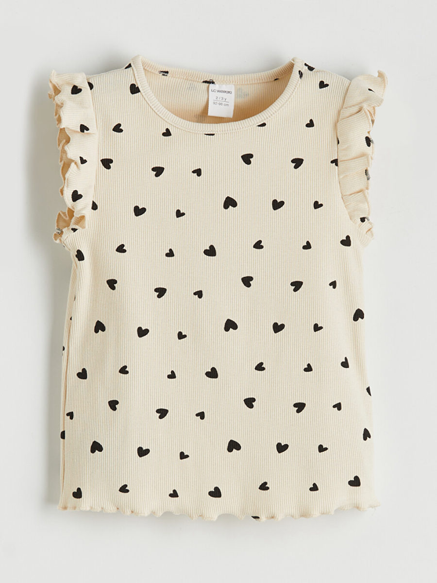 Heart Print Blouse and Leggings