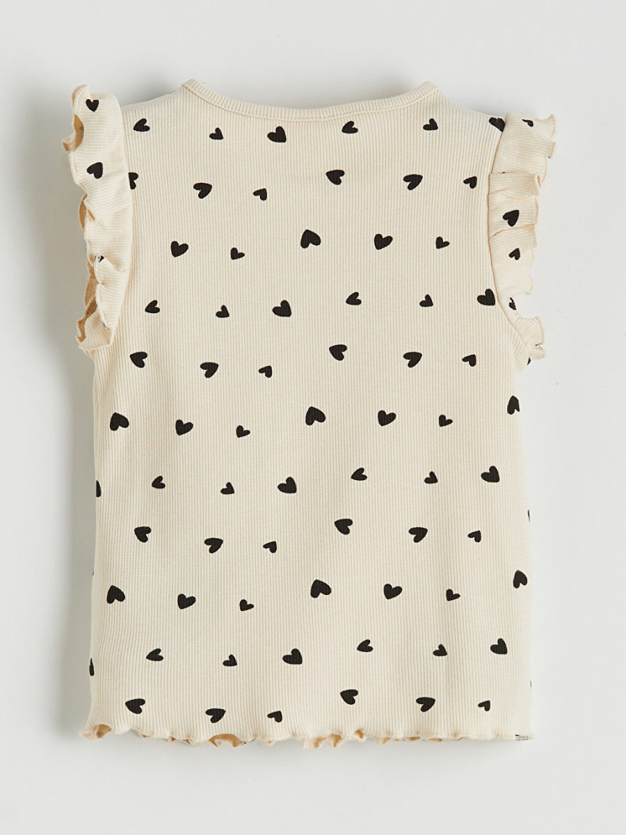 Heart Print Blouse and Leggings