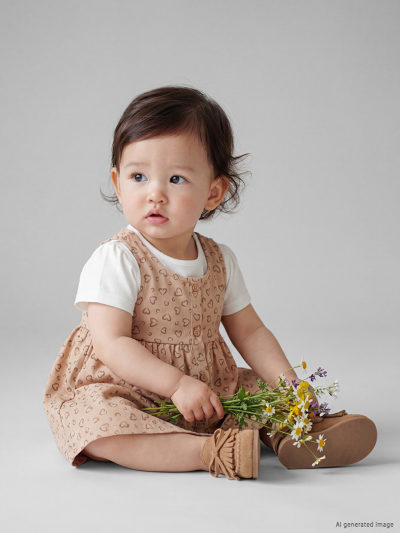 Heart Pattern Dress and T-Shirt