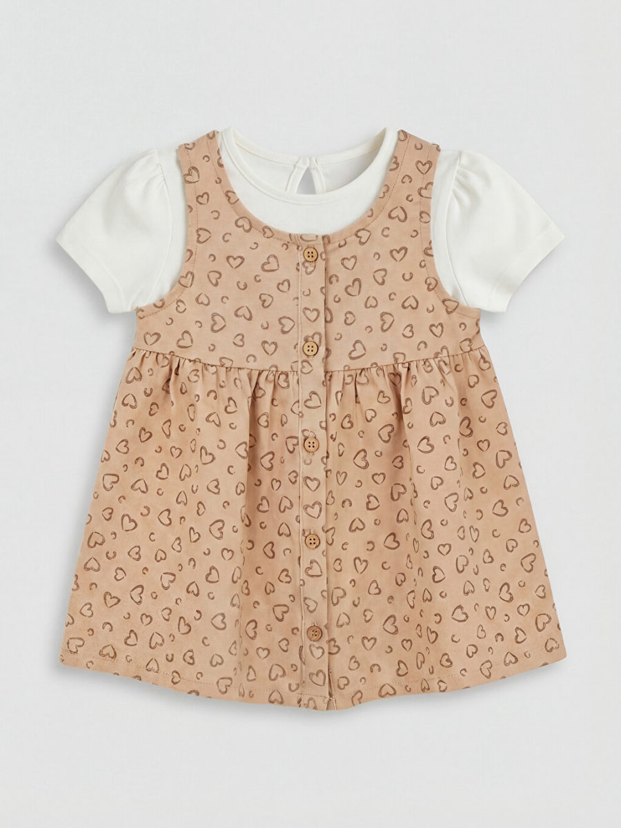 Heart Pattern Dress and T-Shirt