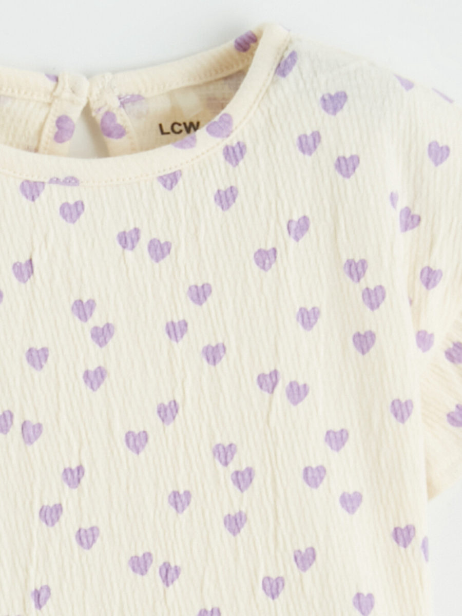 Heart Pattern Top and Shorts