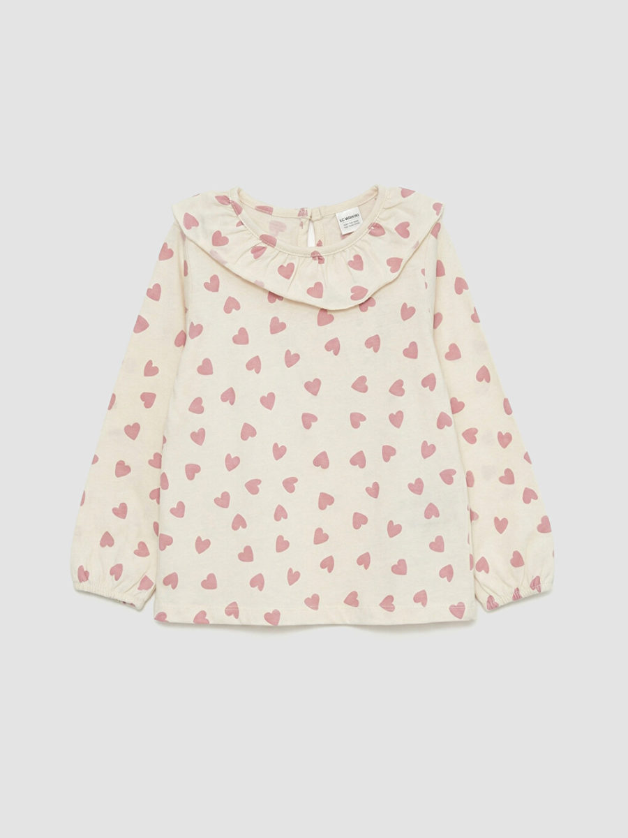 Heart Pattern Blouse and Leggings