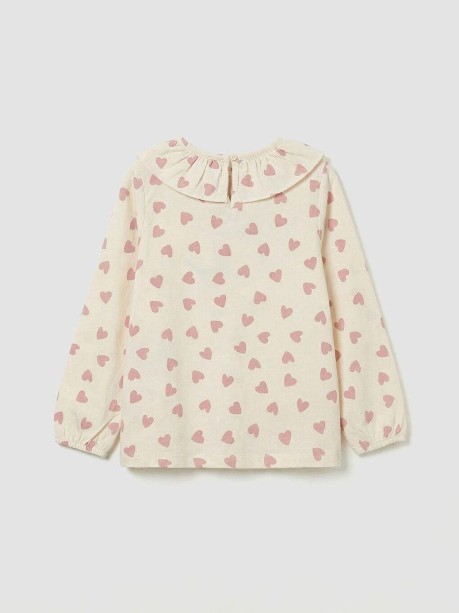 Heart Pattern Blouse and Leggings
