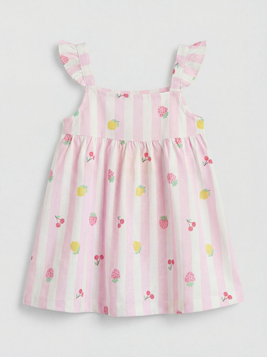 Square Neck Ruffle Dress