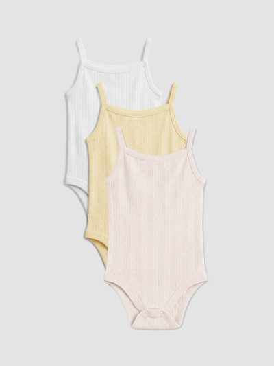 Square Neck Snap Bodysuit 3-Pack