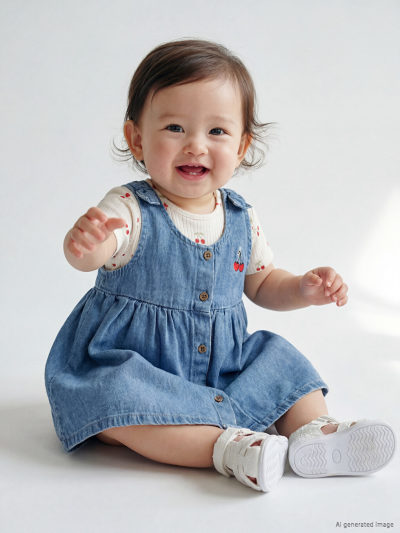 Denim Dress and T-Shirt