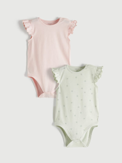 Ruffled Snap Bodysuit 2-Pack