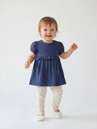 Top and Patterned Leggings