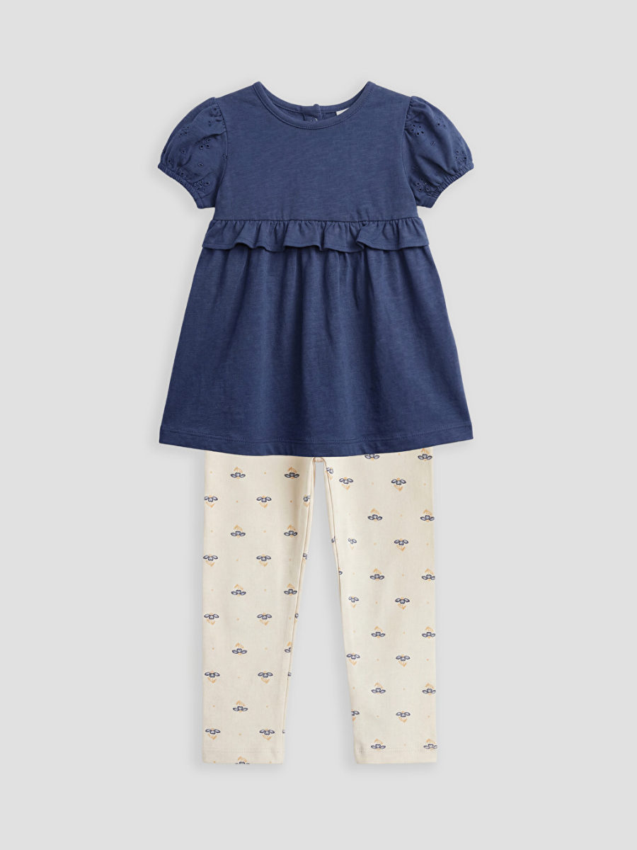 Top and Patterned Leggings