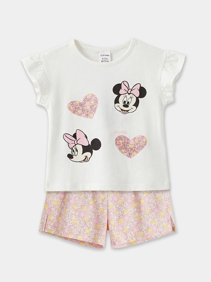 Minnie Mouse Print T-Shirt and Shorts