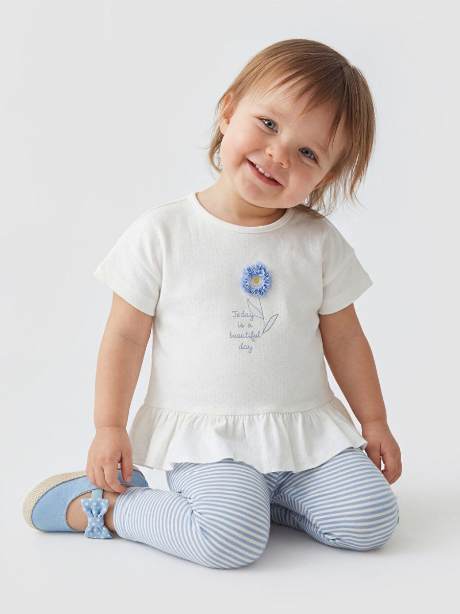 Embroidered Top and Leggings Set