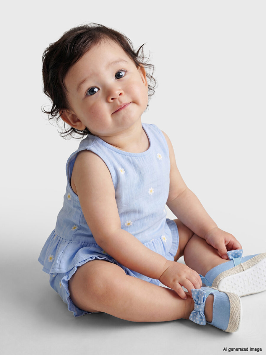 Daisy Embroidered Muslin Shorts Set