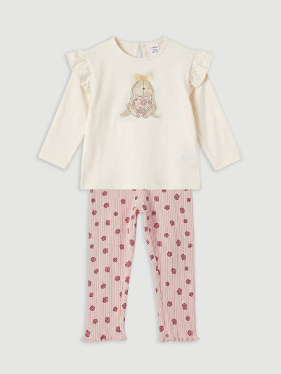 Rabbit Print Two-Piece Set